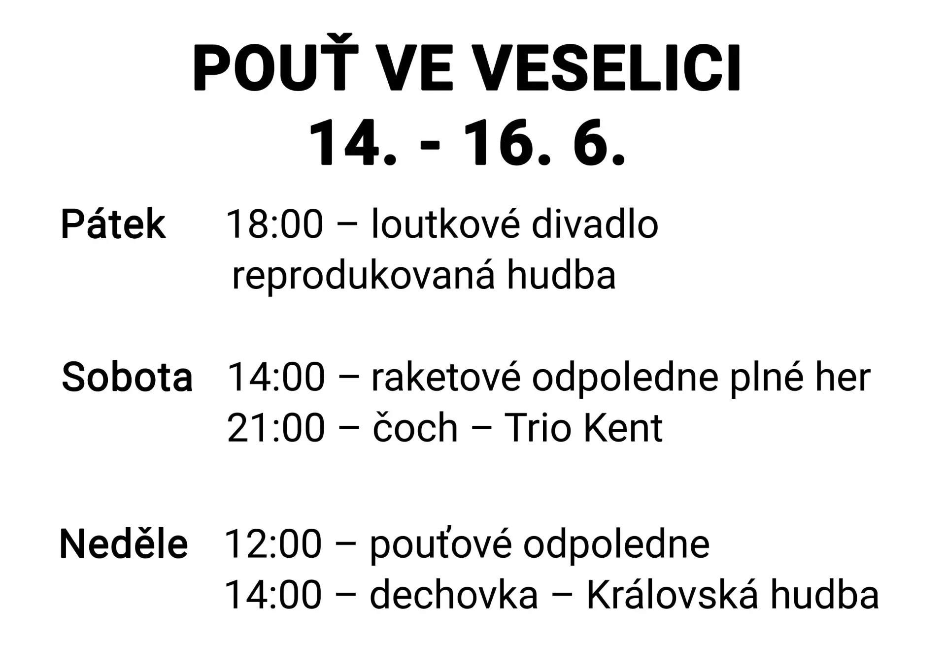 Plakát na Pouť